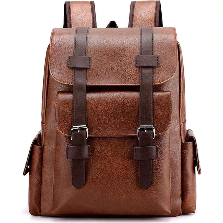 Leather Backpack Vintage - PU Leather Backpack For Men And