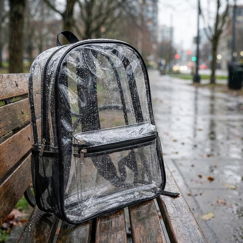 Transparent PVC Outdoor Sports - Canvas Backpack Casual บทวิจารณ์และราคา