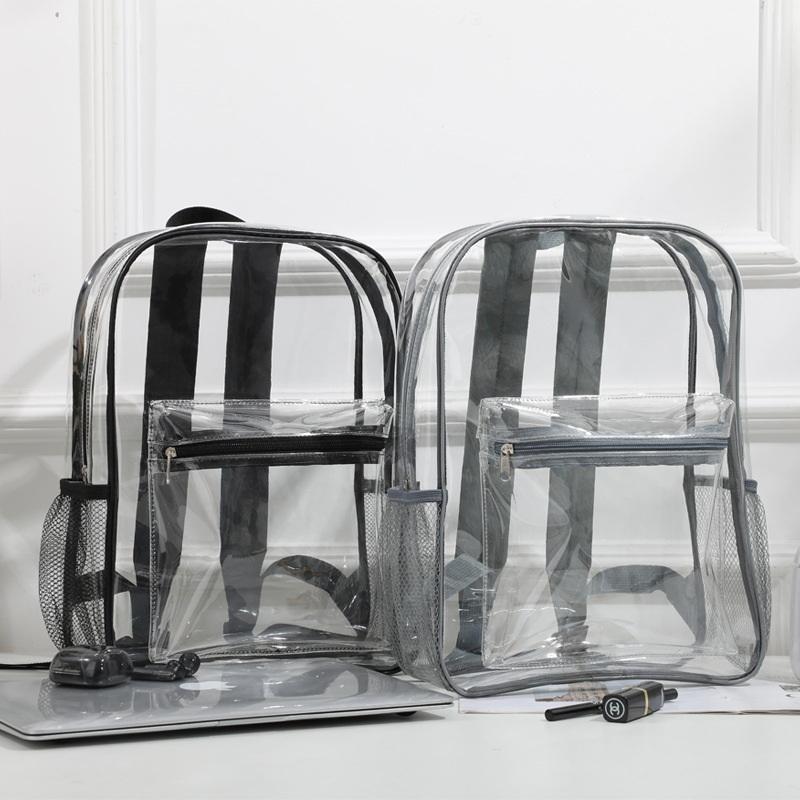 Transparent PVC Outdoor Sports - Canvas Backpack Casual บทวิจารณ์และราคา