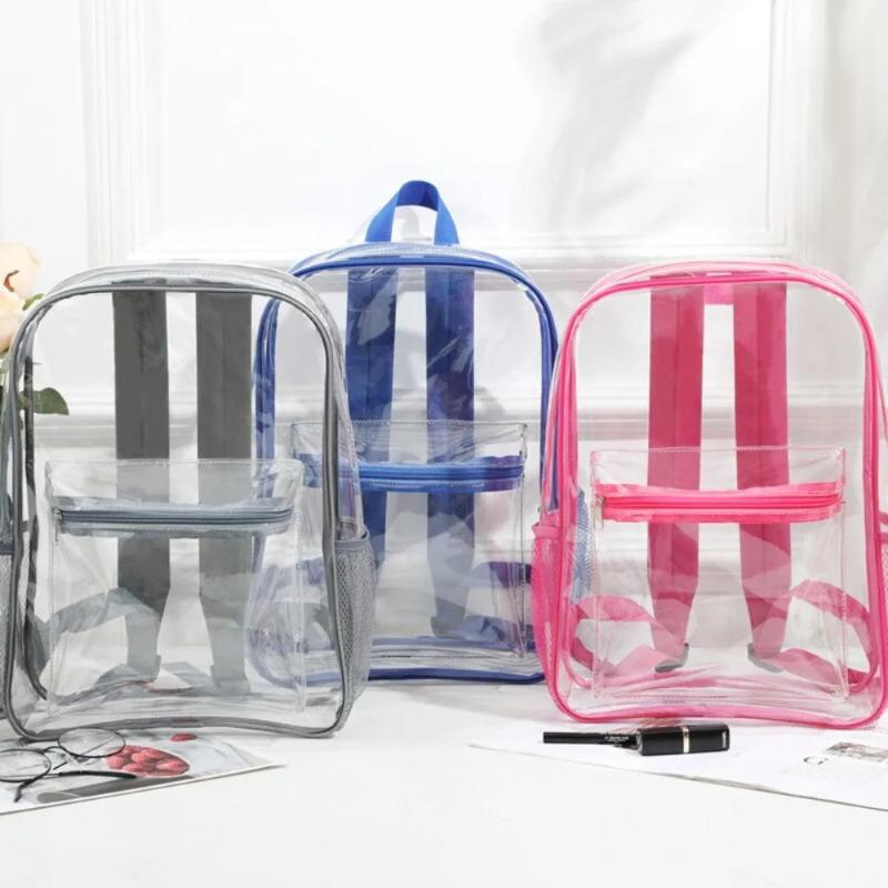 Transparent PVC Outdoor Sports - Canvas Backpack Casual บทวิจารณ์และราคา