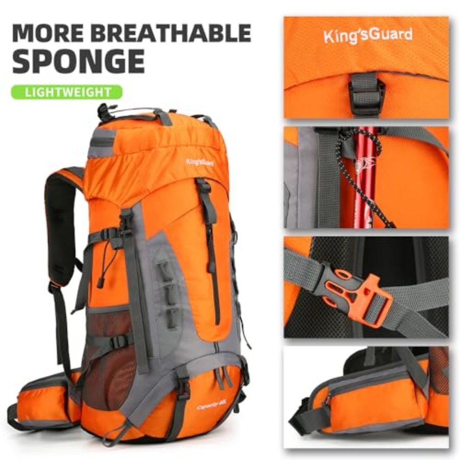 60L Hiking Backpack for Men an - Rain Cover Backpack บทวิจารณ์และราคา