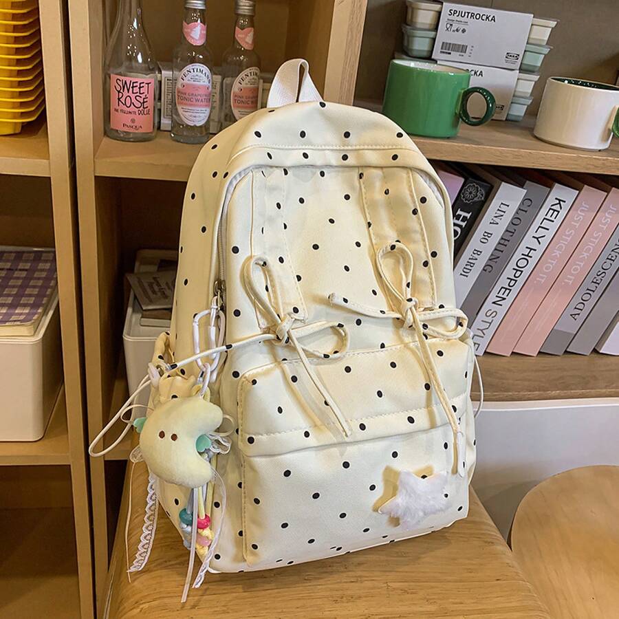 Cute Polka Dot Small Backpack  - Fashion Backpack Women บทวิจารณ์และราคา