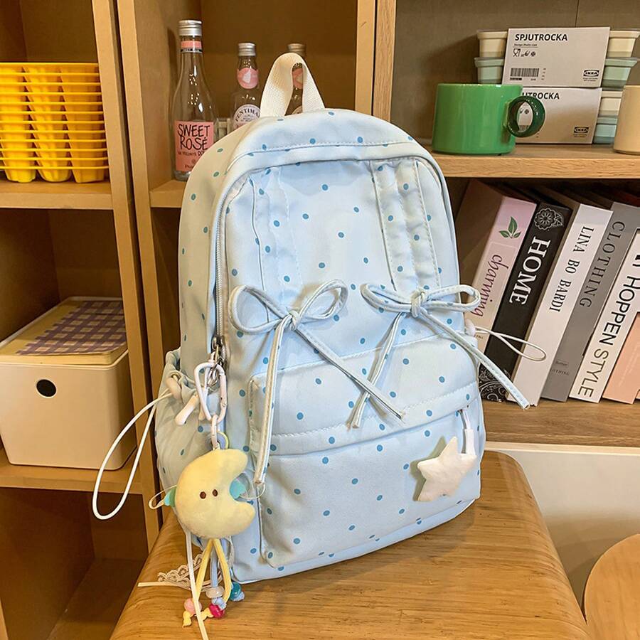 Cute Polka Dot Small Backpack  - Fashion Backpack Women บทวิจารณ์และราคา