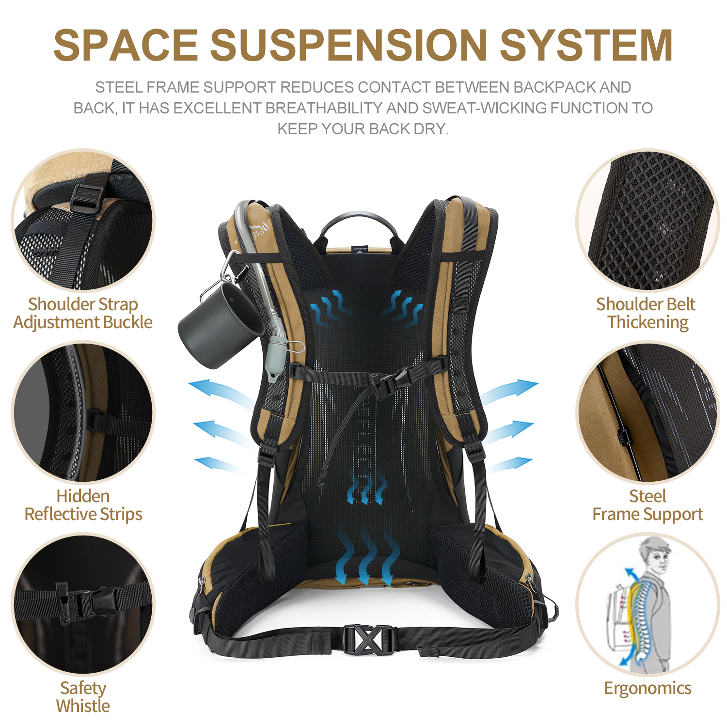 Mountaineering backpack 35 lit - Foldable Backpack Small บทวิจารณ์และราคา