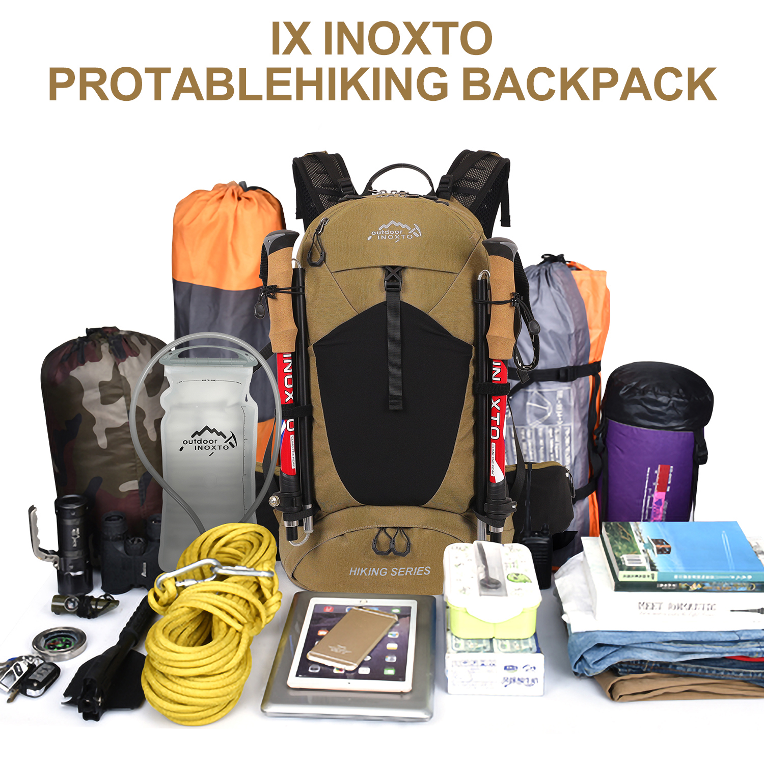 Mountaineering backpack 35 lit - Foldable Backpack Small บทวิจารณ์และราคา