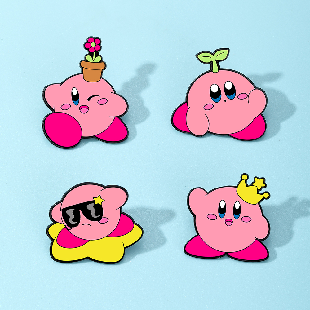 4pcs Kirby Enamel Lapel Pins S - Fashion Backpack Women บทวิจารณ์และราคา