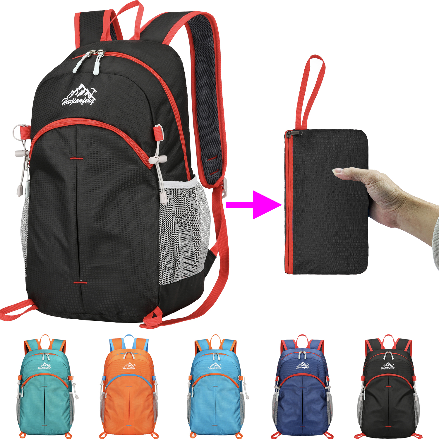 18L Portable Foldable Backpack - Foldable Backpack Small บทวิจารณ์และราคา