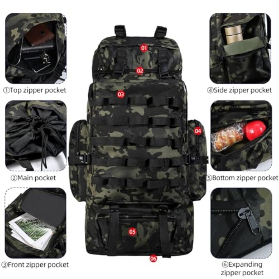 70L/100L Camping Hiking Backpa - Rain Cover Backpack บทวิจารณ์และราคา