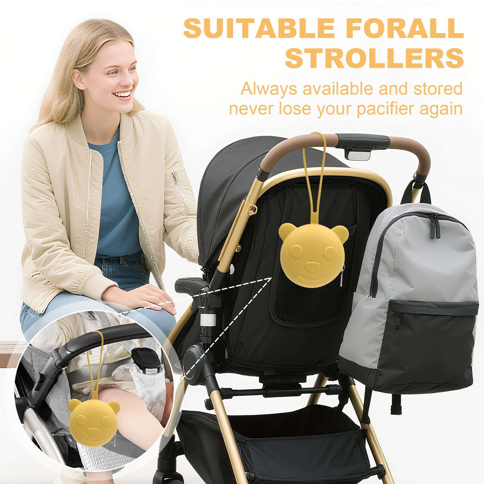 Portable silicone pacifier bag - Backpack Diaper Bag บทวิจารณ์และราคา
