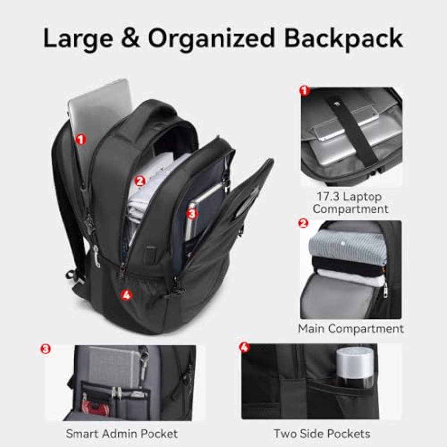 17.3'' Laptop Backpack for Men - Travel Backpack Anti Theft บทวิจารณ์และราคา