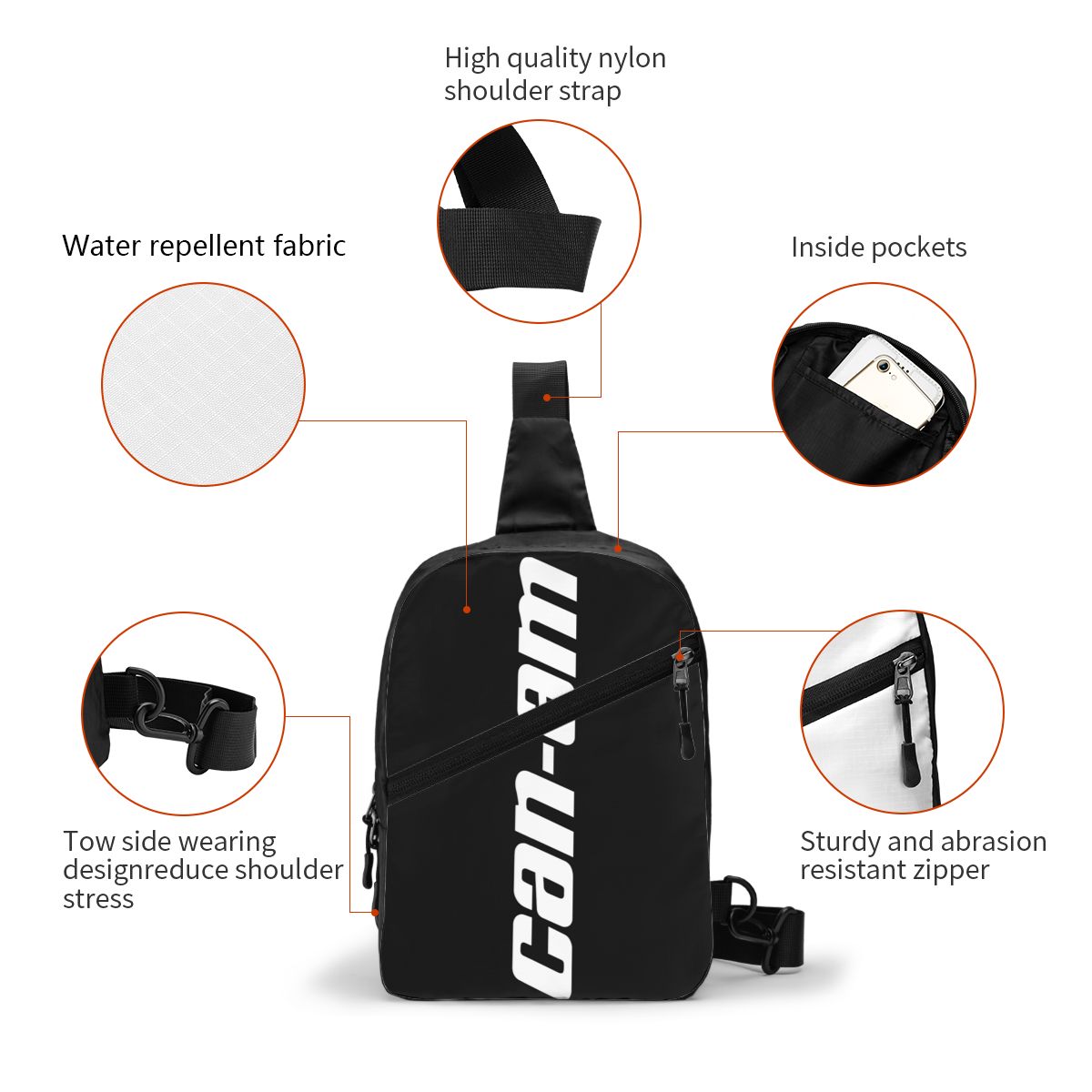 custom Motorcycle BRP Can-Am P - Sling Backpack Shoulder บทวิจารณ์และราคา