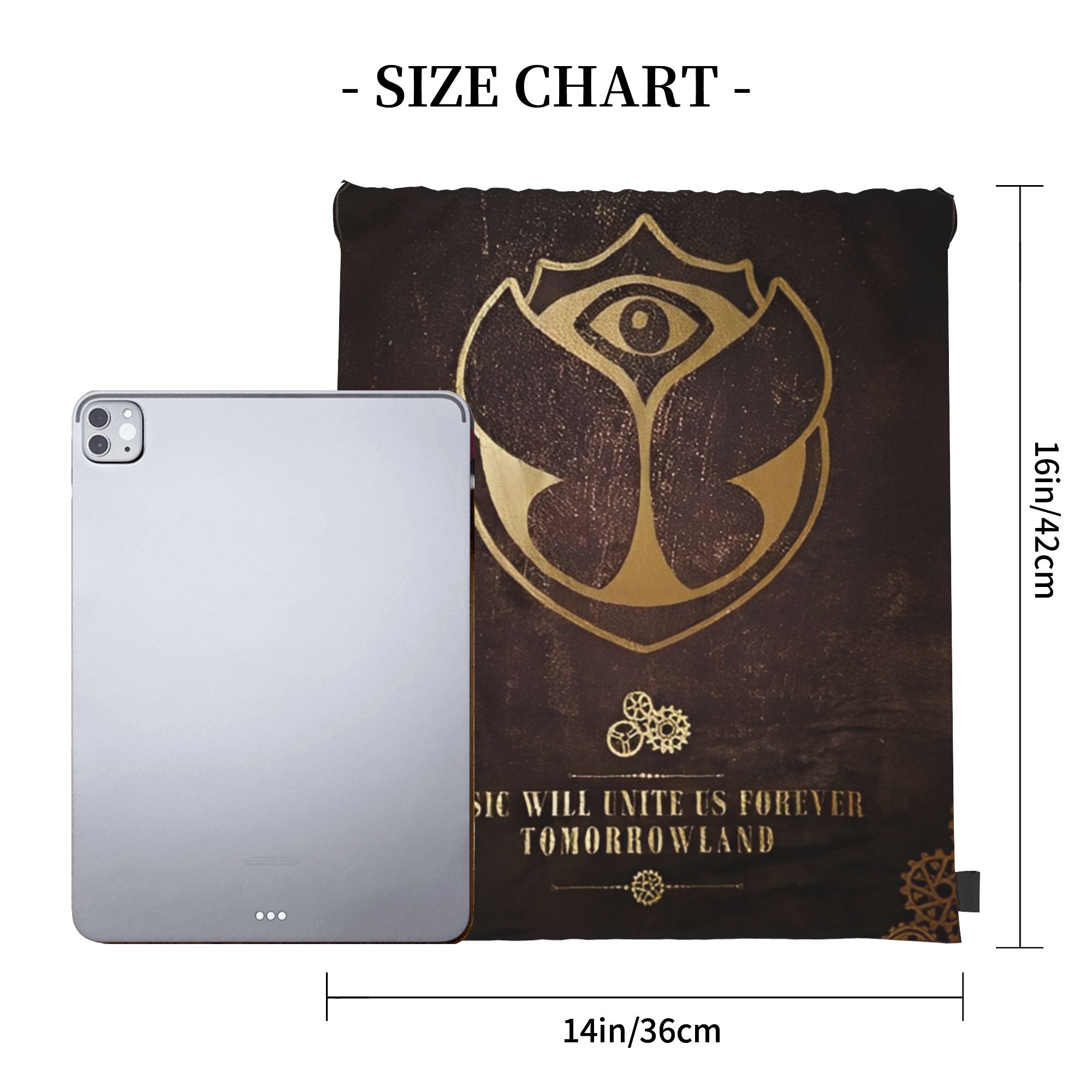Tomorrowlands  Drawstring Bags - Drawstring Gym Bag บทวิจารณ์และราคา