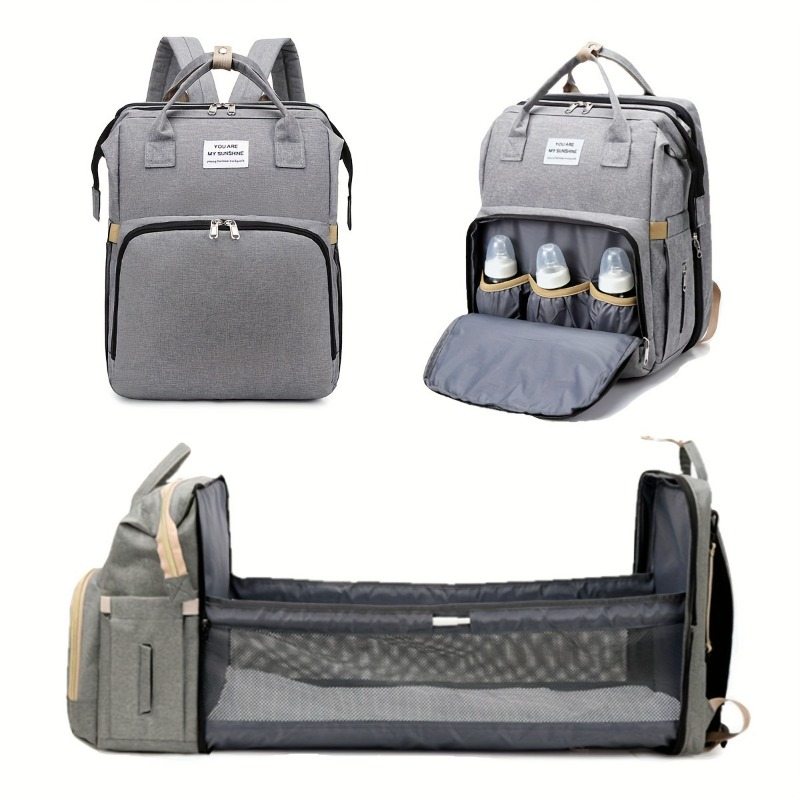 Fashionable Folding Baby Crib  - Backpack Diaper Bag บทวิจารณ์และราคา
