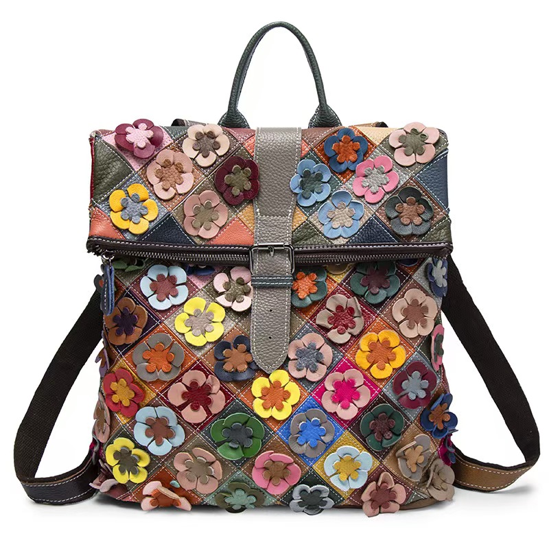 Vintage Women Genuine Leather  - Leather Backpack Vintage บทวิจารณ์และราคา