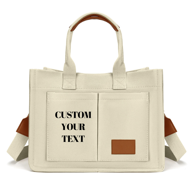 Personalized Name/LOGO Handhel - Canvas Backpack Casual บทวิจารณ์และราคา