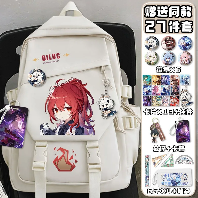 Black White, Genshin Impact, S - School Backpack Teen บทวิจารณ์และราคา