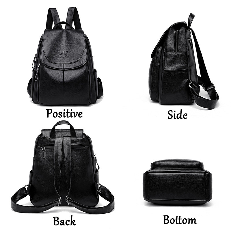 9 Color Women Soft Leather Bac - Leather Backpack Vintage บทวิจารณ์และราคา