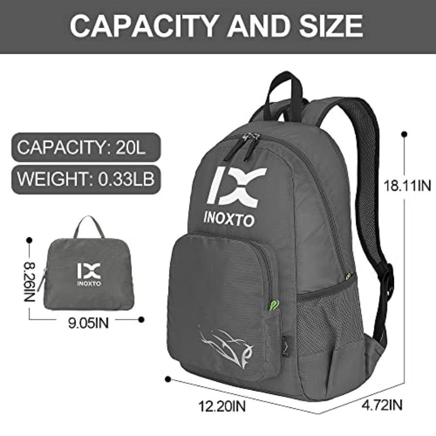 INOXTO 20L Lightweight Hiking  - Foldable Backpack Small บทวิจารณ์และราคา