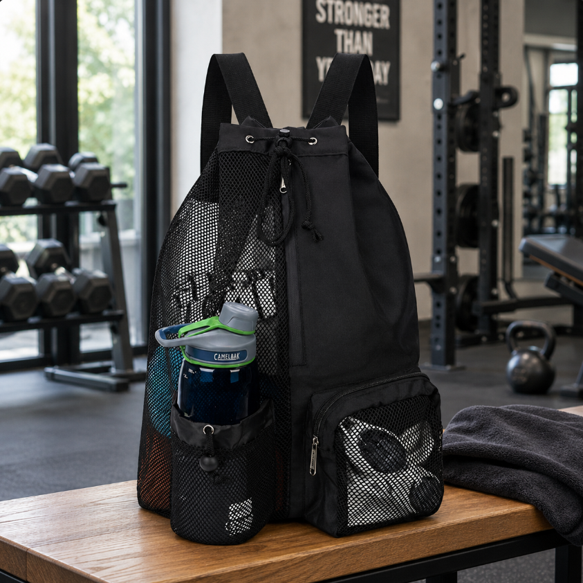 Drawstring Beach Storage Bag M - Drawstring Gym Bag บทวิจารณ์และราคา