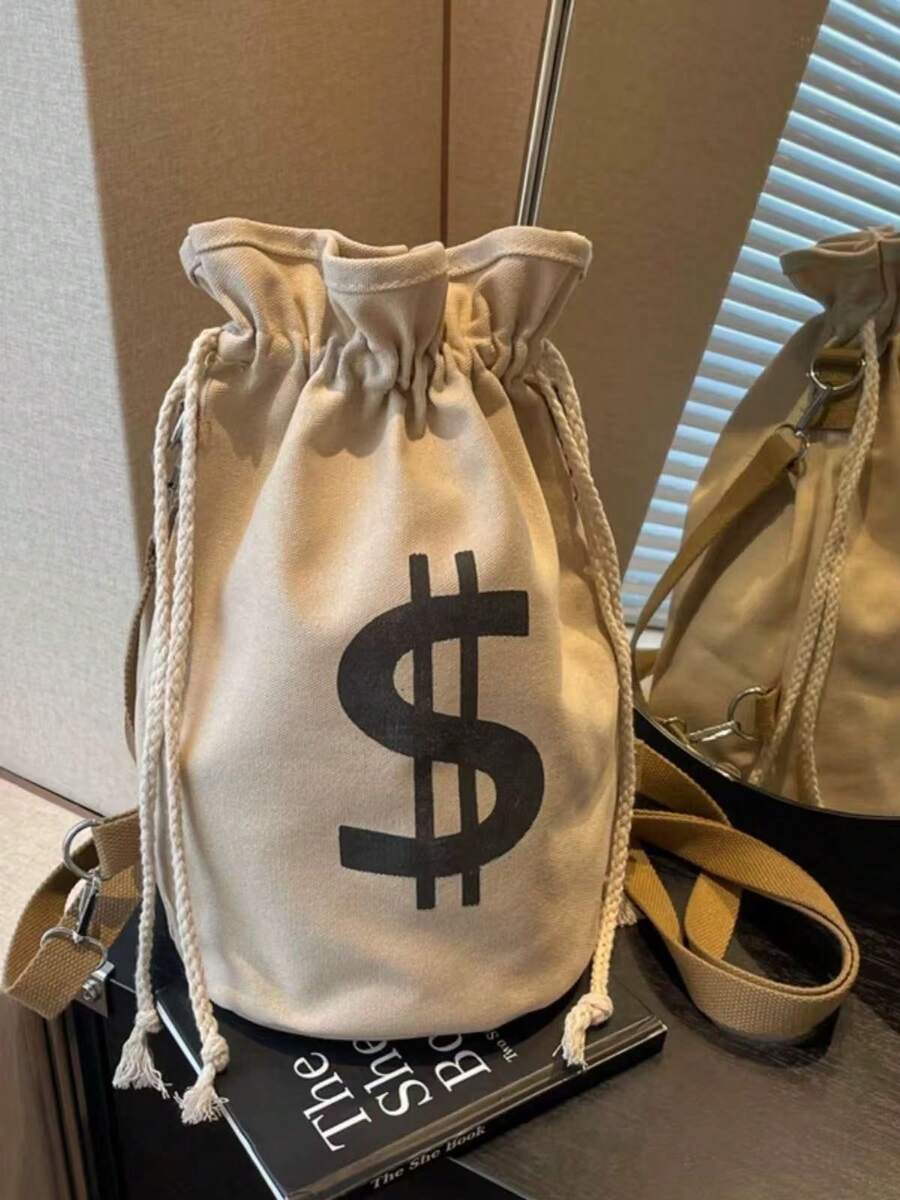 Black Canvas Drawstring Crossb - Canvas Backpack Casual บทวิจารณ์และราคา