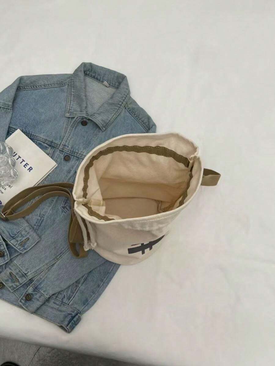 Black Canvas Drawstring Crossb - Canvas Backpack Casual บทวิจารณ์และราคา