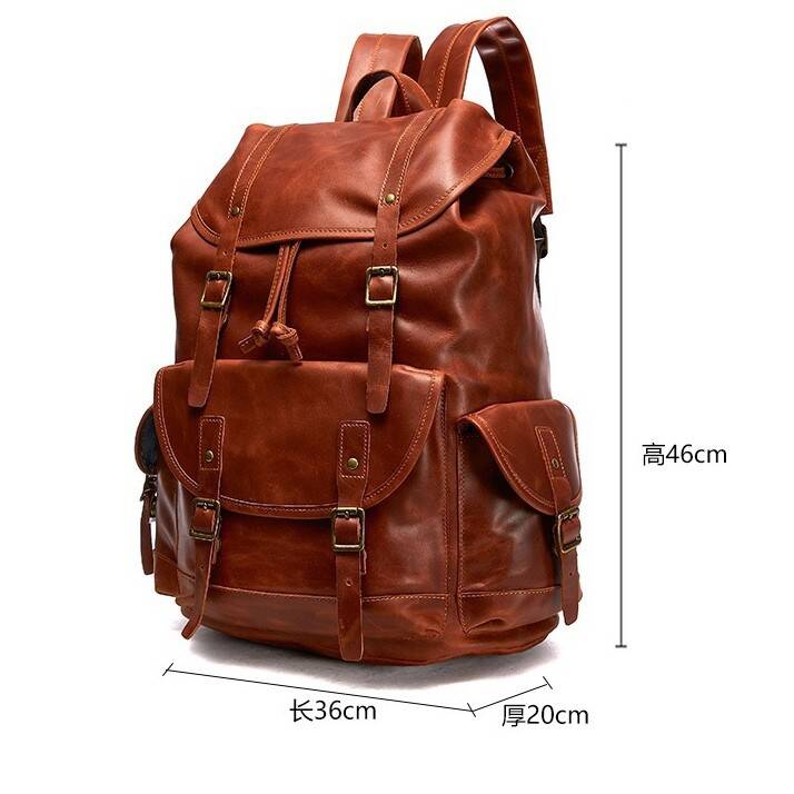 XZAN Men S Bags Fashion Europe - Leather Backpack Vintage บทวิจารณ์และราคา