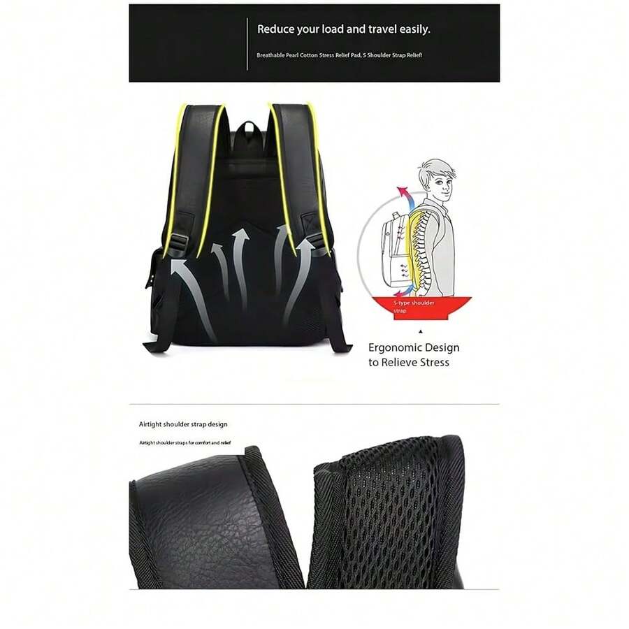 PU Leather Backpack For Men An - Leather Backpack Vintage บทวิจารณ์และราคา
