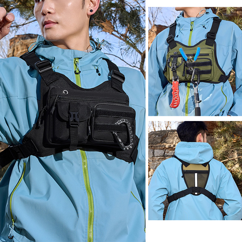 Outdoor Sports Chest Bag Vest  - Rucksack Military Style บทวิจารณ์และราคา