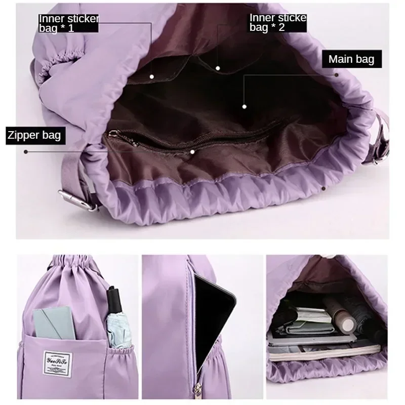Sports Gym Drawstring Bag Wate - Drawstring Gym Bag บทวิจารณ์และราคา