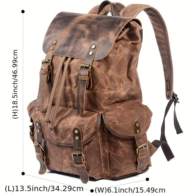 Vintage Men'S Leather Backpack - Leather Backpack Vintage บทวิจารณ์และราคา