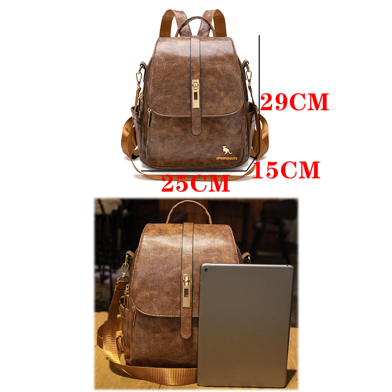 College Women Backpacks Design - Leather Backpack Vintage บทวิจารณ์และราคา