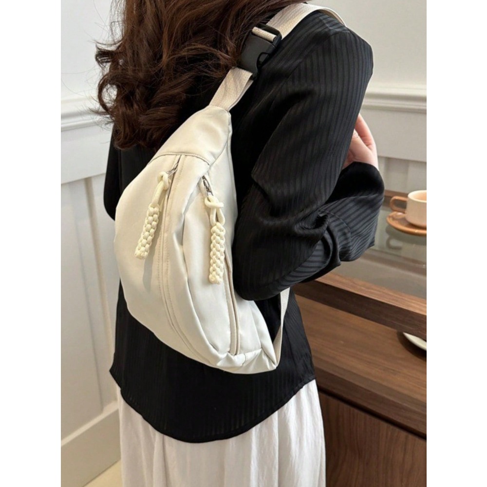 Large Capacity Nylon Chest Bag - Sling Backpack Shoulder บทวิจารณ์และราคา