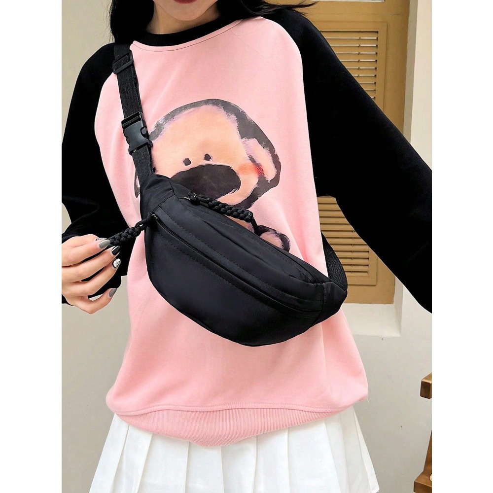 Large Capacity Nylon Chest Bag - Sling Backpack Shoulder บทวิจารณ์และราคา