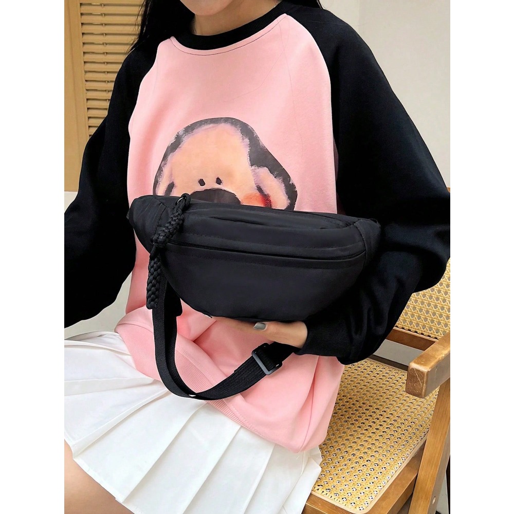 Large Capacity Nylon Chest Bag - Sling Backpack Shoulder บทวิจารณ์และราคา