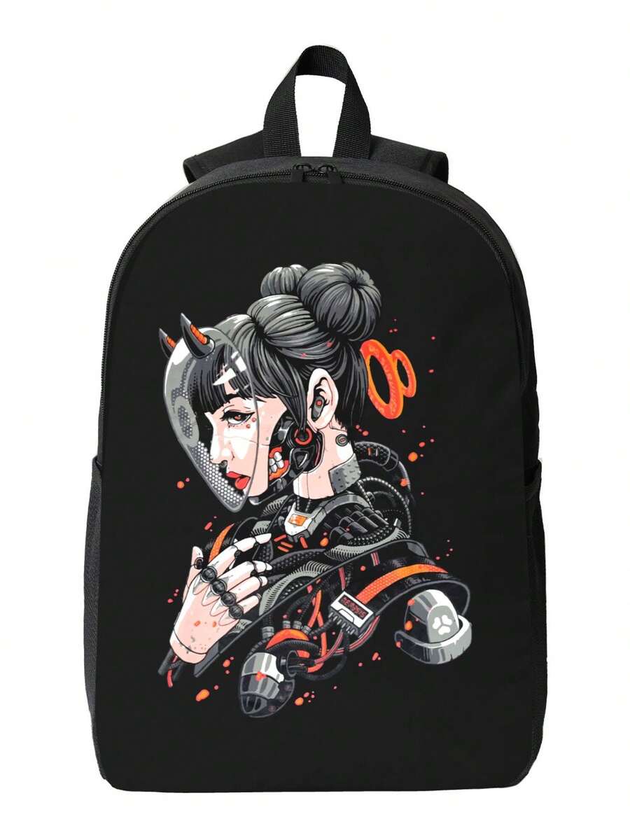 Cyberpunk Cyborg Girl Waterpro - Travel Backpack Anti Theft บทวิจารณ์และราคา