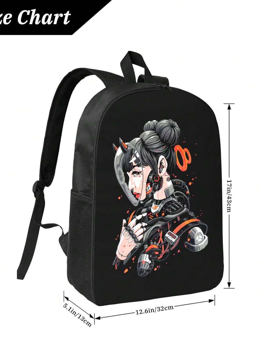 Cyberpunk Cyborg Girl Waterpro - Travel Backpack Anti Theft บทวิจารณ์และราคา