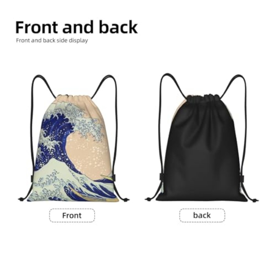 Japanese Kanagawa Ocean Great  - Drawstring Gym Bag บทวิจารณ์และราคา