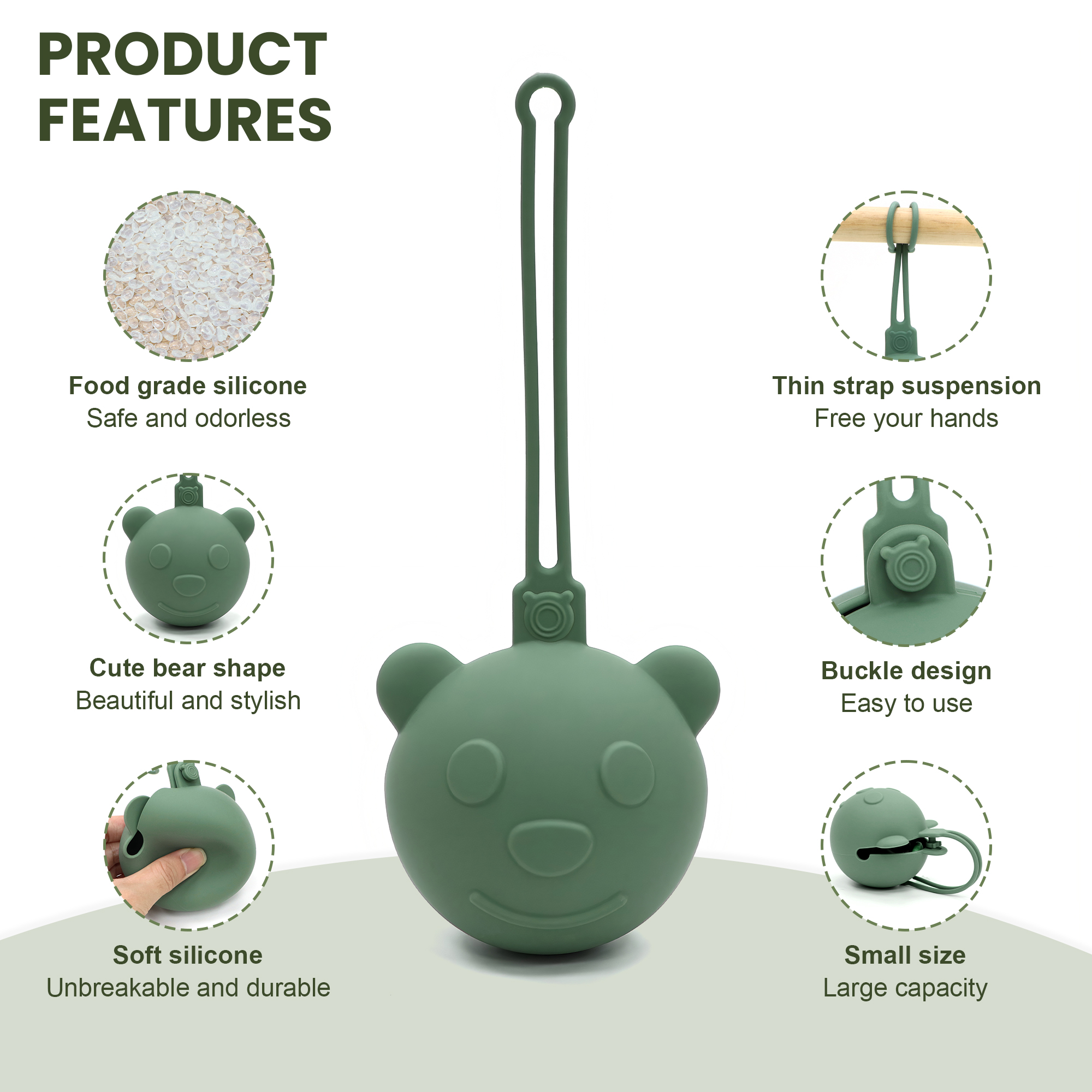 Bear-shaped portable silicone  - Backpack Diaper Bag บทวิจารณ์และราคา