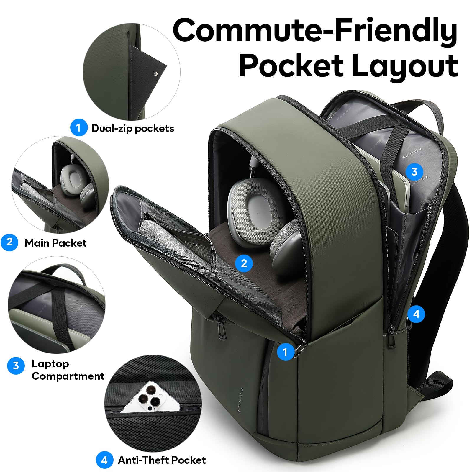 BANGE Fashion Simple Design Wo - Travel Backpack Anti Theft บทวิจารณ์และราคา