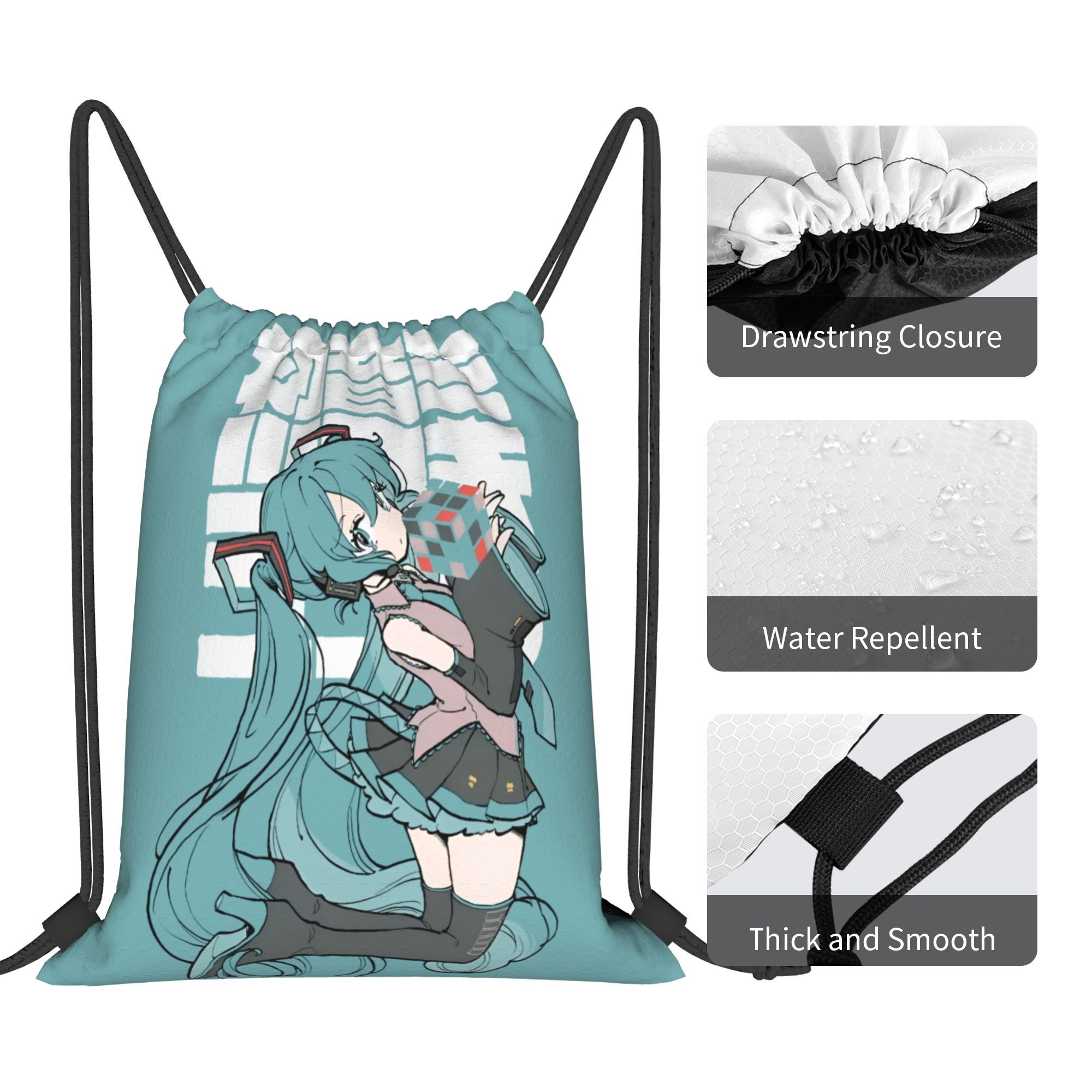 Custom H-Hatsunes Drawstring B - Drawstring Gym Bag บทวิจารณ์และราคา