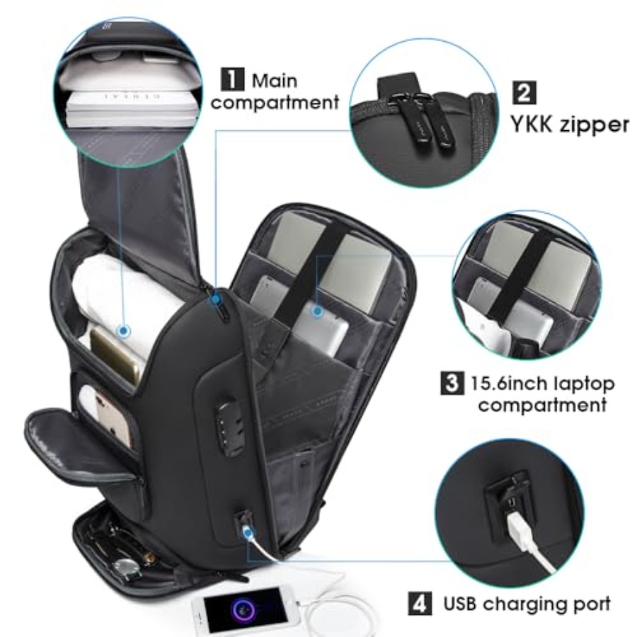 Business Backpack, Laptop Back - Laptop Backpack 15.6 บทวิจารณ์และราคา