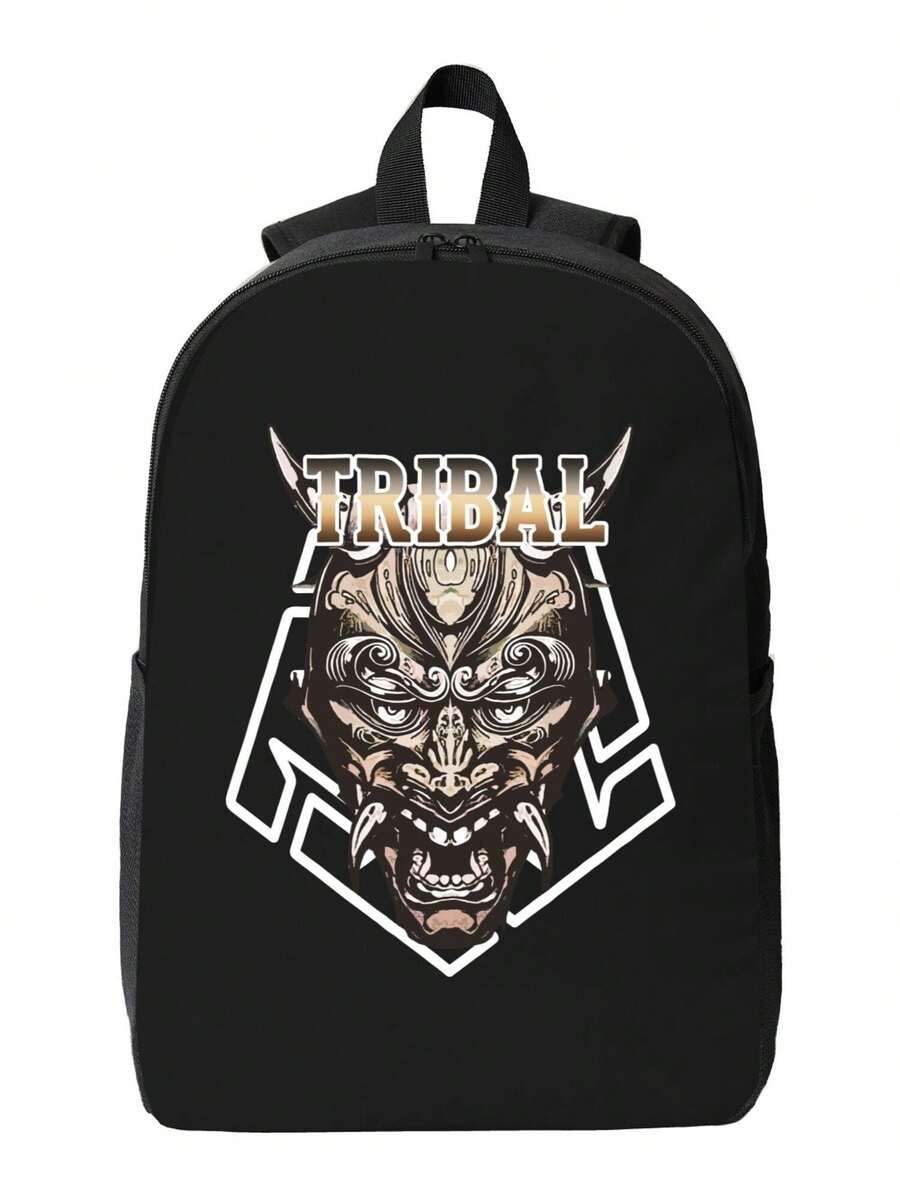 Tribal Demon Print Waterproof  - Travel Backpack Anti Theft บทวิจารณ์และราคา