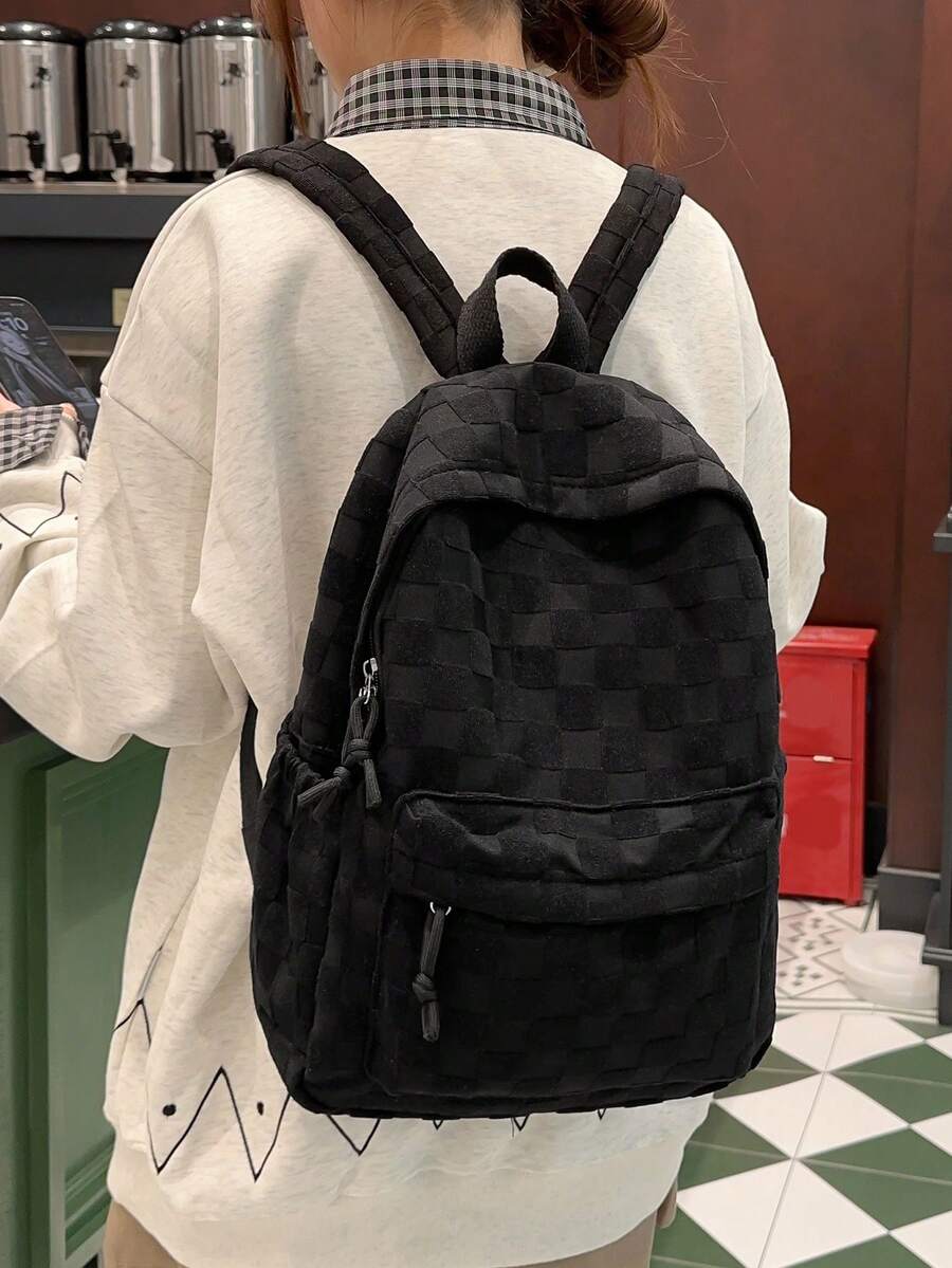 Womens Patchwork Plaid Faux Fu - Fashion Backpack Women บทวิจารณ์และราคา