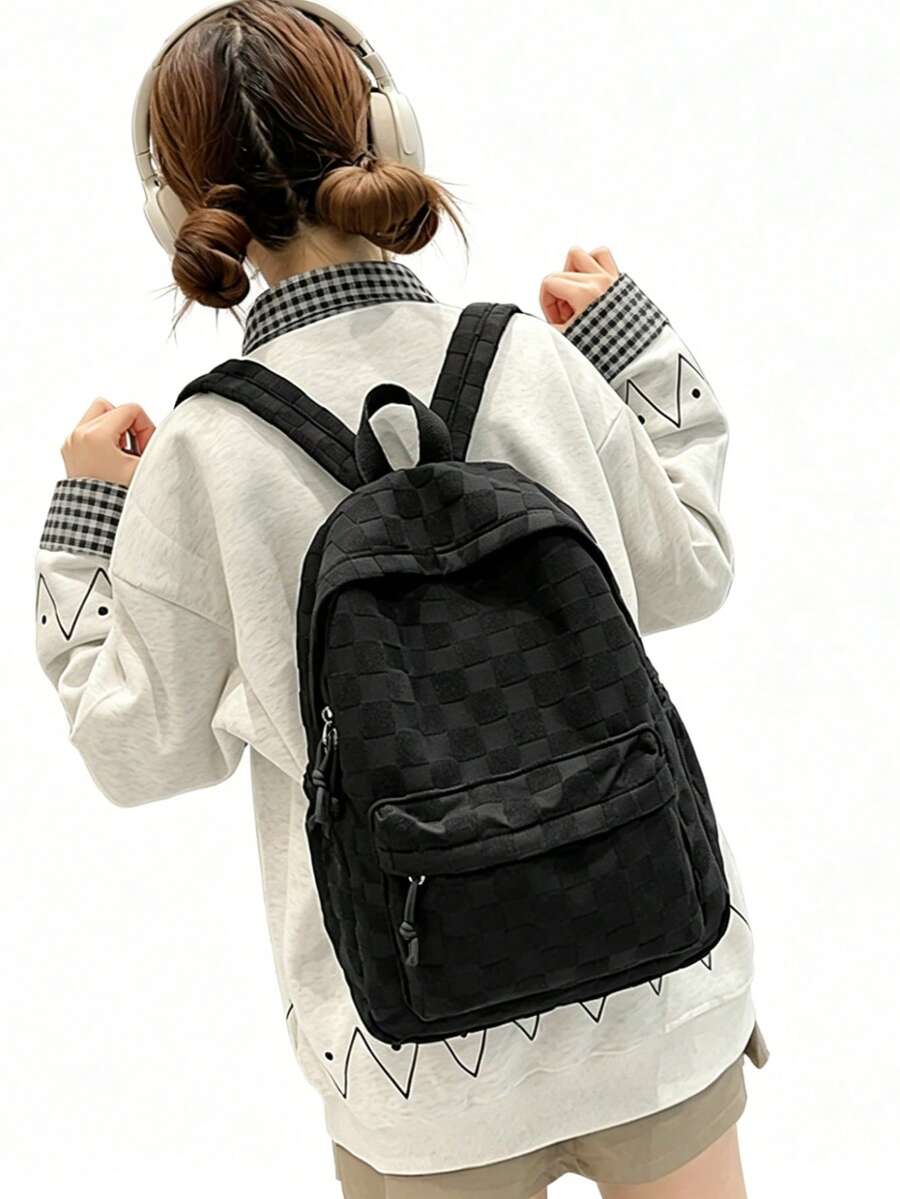 Womens Patchwork Plaid Faux Fu - Fashion Backpack Women บทวิจารณ์และราคา