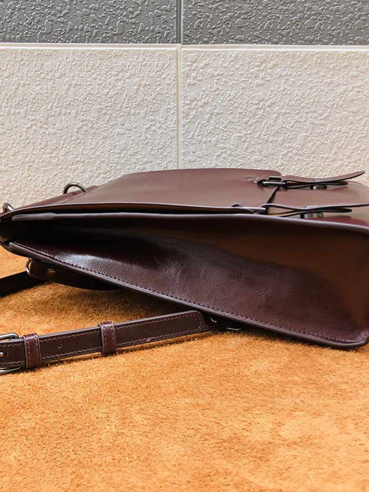 British Style Vintage Cow Spli - Leather Backpack Vintage บทวิจารณ์และราคา