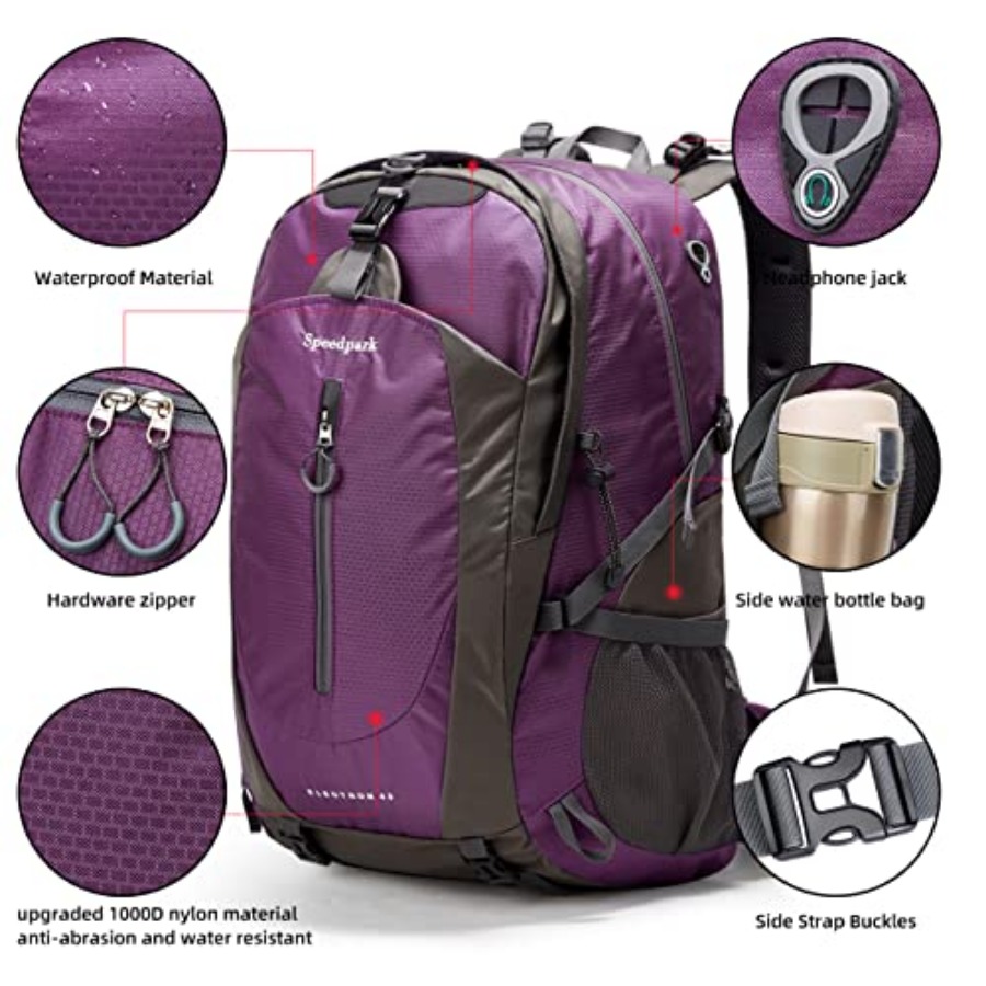 Hiking Backpack 40L Waterproof - Rain Cover Backpack บทวิจารณ์และราคา