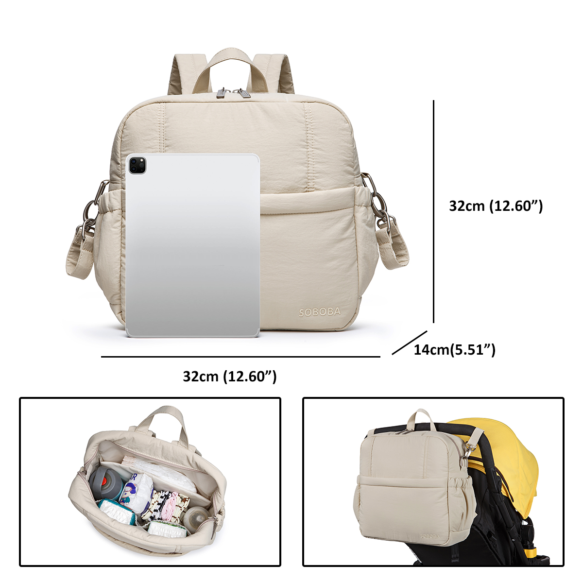 Soboba Large Capacity Diaper B - Backpack Diaper Bag บทวิจารณ์และราคา