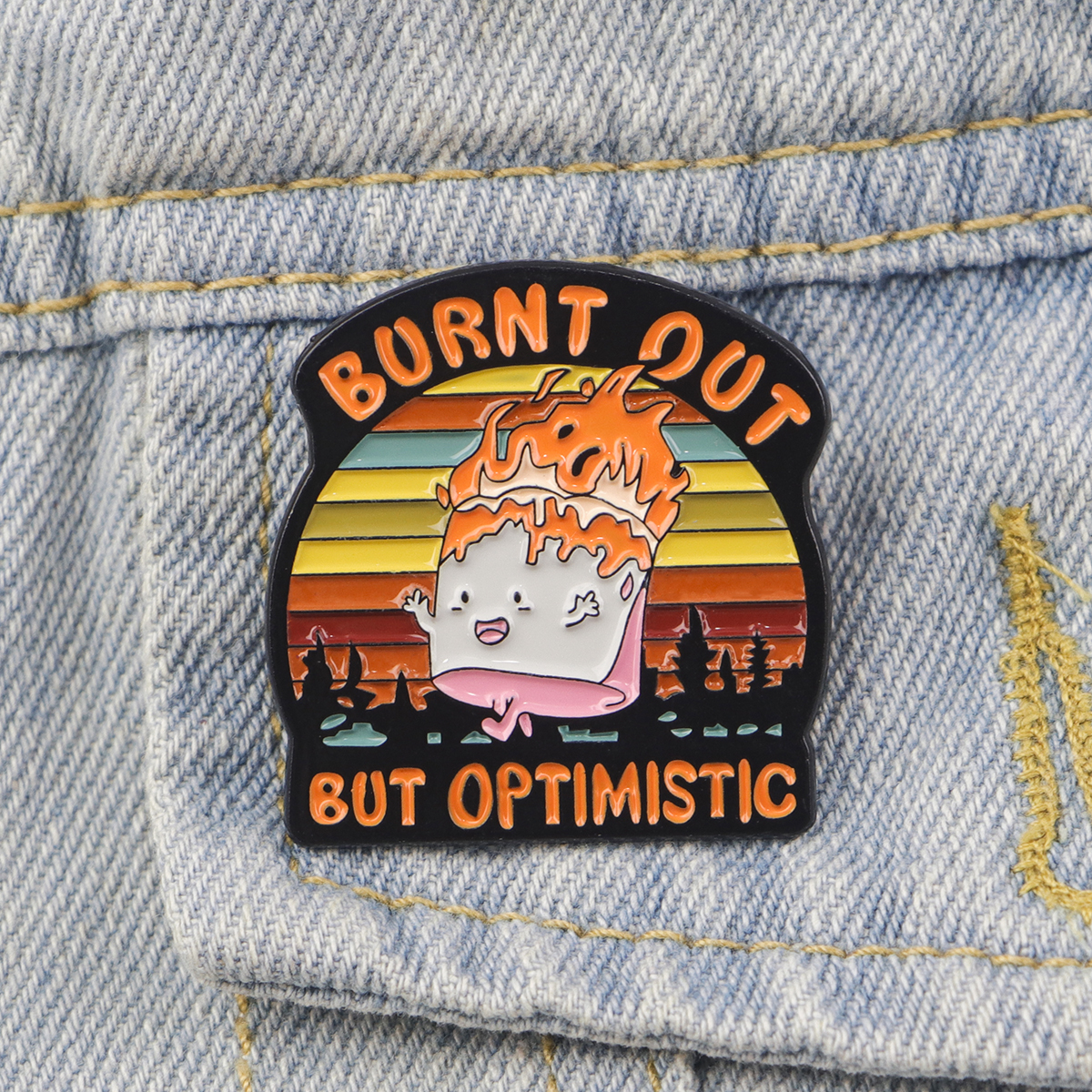 Fire Badges Enamel Pin Brooche - Fashion Backpack Women บทวิจารณ์และราคา