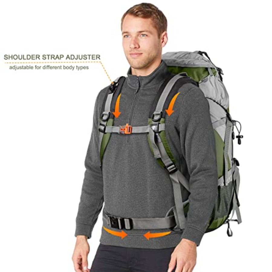 Loowoko 50L Hiking Backpack, W - Rain Cover Backpack บทวิจารณ์และราคา