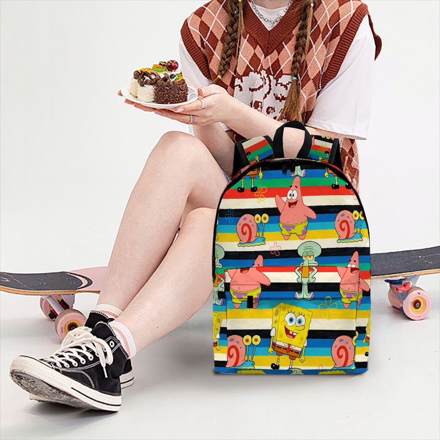 SpongeBob SquarePants Striped  - School Backpack Teen บทวิจารณ์และราคา
